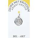 Médaille Argent Rhodié - Scapulaire 12 mm