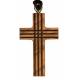 Croix s/cordon - 45 mm - Bois d'olivier