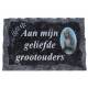 Plaque Cimetiere Aan Mijn Geliefde Grootouders 9x14