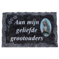 Plaque Cimetiere Aan Mijn Geliefde Grootouders 9x14