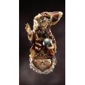 Benitier 20 Cm Bois Sculpte Couleur