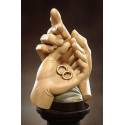 Houtsnijwerk Handen / Ringen 20 Cm Gekleurd 