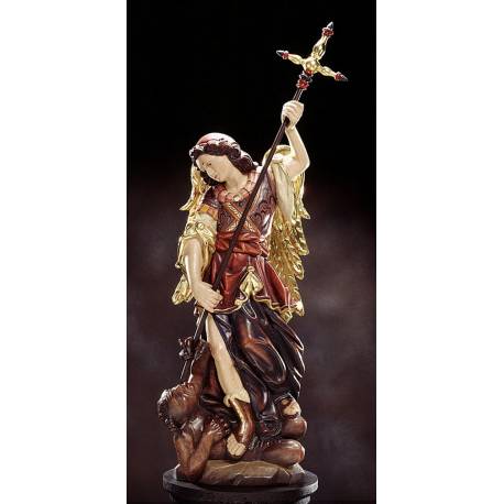 Houtsnijwerk H Michael 20 Cm Gekleurd 