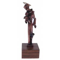 Beeld H Antonius / Brons Basis Hout 