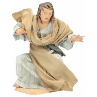 Houtsnijwerk Herder voor kerstfiguren van 20 cm/Gekleurd 