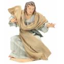 Houtsnijwerk Herder voor kerstfiguren van 20 cm/Gekleurd 