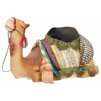 Chameau Couche/Bagages pour personnages de crèche de 20 cm Couleur