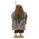 Berger avec baton et lanterne Bois sculpté 20 cm Couleur
