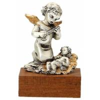 Beeld Engel + Kind Basis Hout 