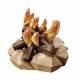 Feu de bois: crèche de Noël en bois Ulrich 15 cm