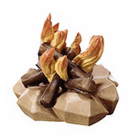 Kampvuur : houtsnijwerk kerstgroep Ulrich 15 cm 