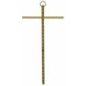 Croix Murale - 15 cm - Laiton martelé