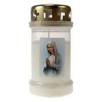 Bougie 3J / CD / blanc / Vierge priante