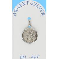 Medaille H Rita Blauw / Verzilverd 