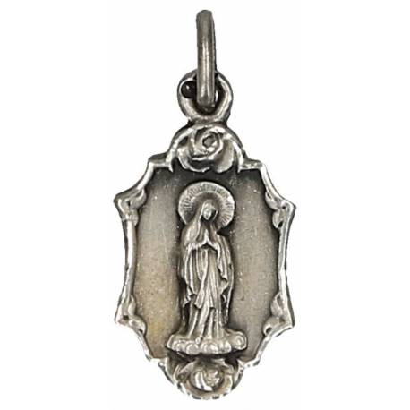 Medaille O.L.V. - 15 X 10 mm - Metaal Verzilverd 
