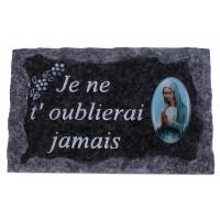 Grafplaat 9X14 cm - Je ne t'oublierai jamais 