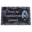 Plaque Cimetiére Nous ne t'oublierons jamais 9x14 cm