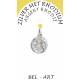 Médaille Argent Rhodié - Ste Rita - 12 mm