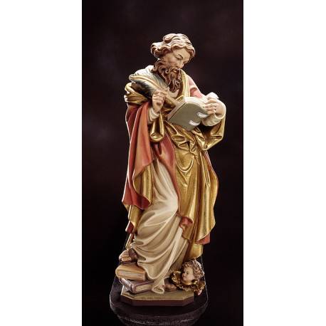 Houtsnijwerk - H Matheus - 30 cm - Polychroom 