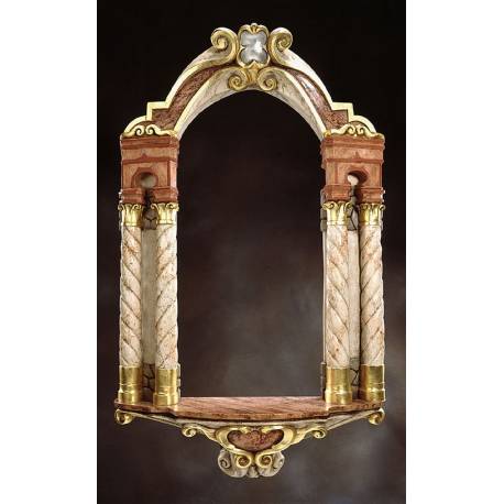 Houtsnijwerk Wandkonsool 100 X 60 Gekleurd 