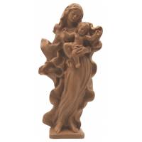 Statue 30 Cm - Vierge + Enfant - Ton Bois