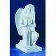 Engel - 24 cm - "marmer" wit 
