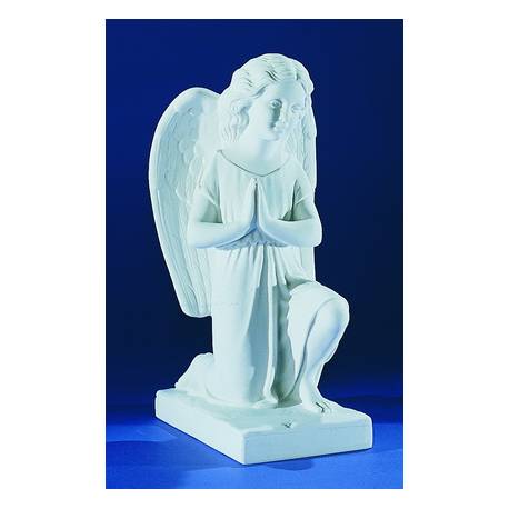 Engel - 24 cm - "marmer" wit 