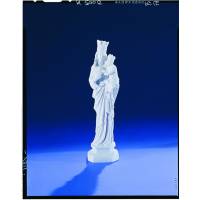 Vierge et enfant - 24 cm - "Marbre" Blanc 