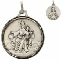 Medaille Scapulier - 30 mm - Metaal Verzilverd 