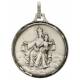 Medaille Scapulier - 30 mm - Metaal Verzilverd 