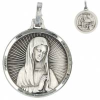 Medaille 18 mm OLV Bx - Metaal Verzilverd 