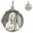 Medaille 18 mm OLV Bx - Metaal Verzilverd 