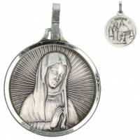 Médaille 23 mm Vierge Bx - Métal Agté
