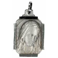 Médaille Vierge - 15 X H20 mm - Métal Argenté