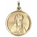Médaille 18 mm Vierge Bx - Métal Doré