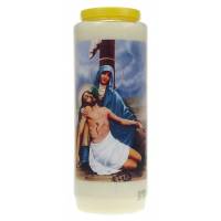 Noveenkaars / wit / Pieta 