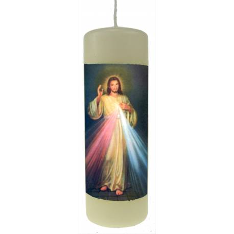 Bougie 180 X 60 mm - Christ Miséricordieux