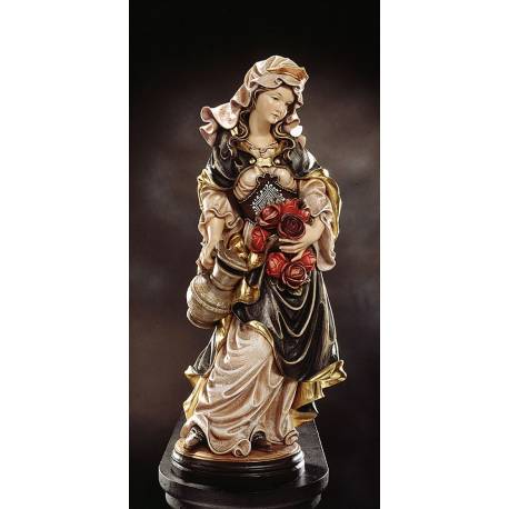 Houtsnijwerk H Elisabeth 20 Cm Gekleurd 
