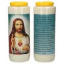 Noveenkaars / wit / H Hart van Jezus / gebed FR 