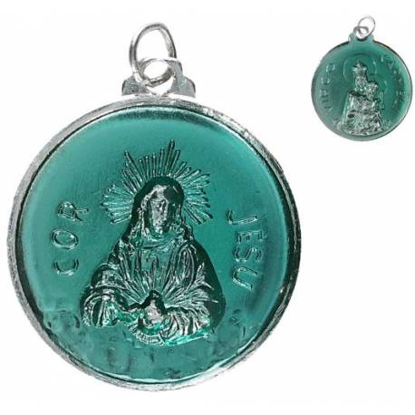 Médaille Scapulaire 32 mm Email Bleu