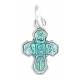 Croix Plurisaints - 10 mm - Email Bleu