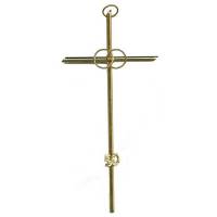 Croix de Mariage - 20 cm + "50" - Métal Doré