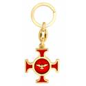 Porte-Clefs - St Esprit - Métal doré + Email rouge