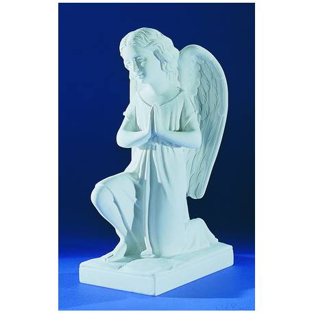 Ange - 24 cm - "marbre" blanc