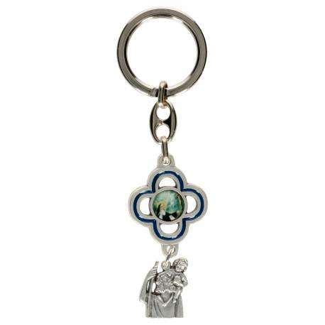 Porte-Clefs St Christophe + Ste Rita 10 Mm