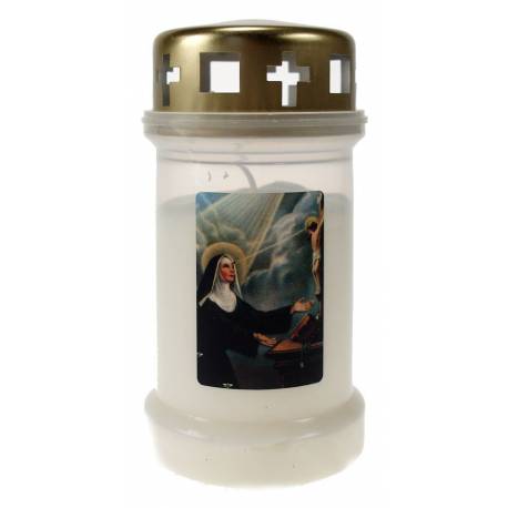 Bougie 3J /CD / blanc / Ste Rita
