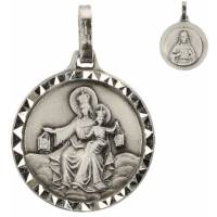 Medaille Scapulier - 16 mm - Metaal Verzilverd 