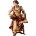 Bergère avec enfant : crèche de Noël en bois Ulrich 15 cm