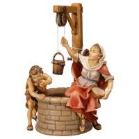 Bergers Au Puit : crèche de Noël en bois Ulrich 15 cm