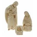 Houtsnijwerk H Familie 10 Cm / Nat-Goud 